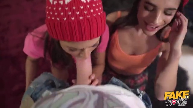 Sereyna & Candie’s Wild Oral Fake Hostel Frenzy