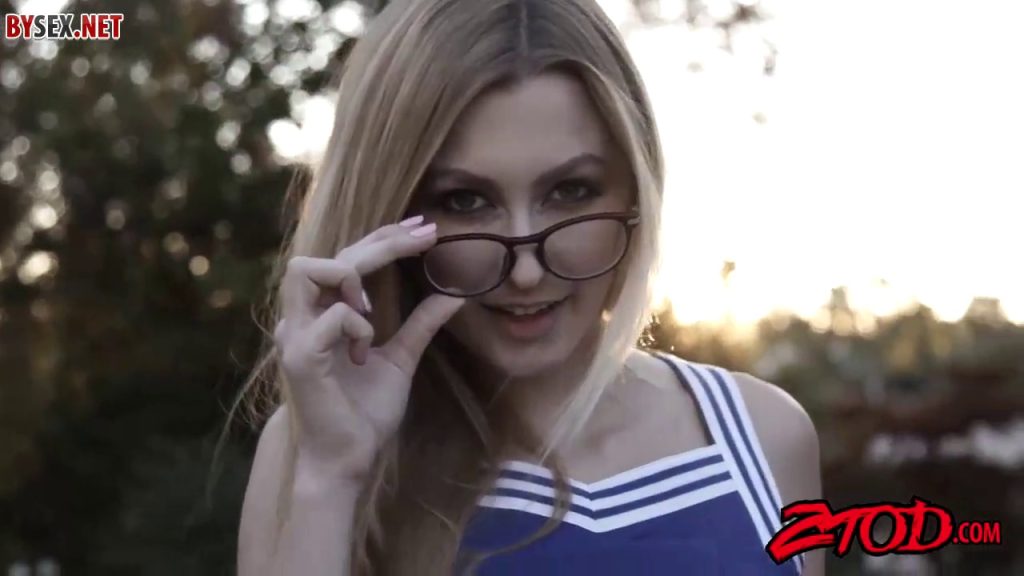 Great looking, blonde cheerleader, Alexa Grace is getting fucked hard and screaming while cumming