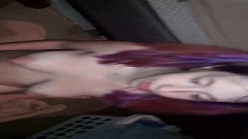 Lovely, amateur brunette is getting facefucked in a POV style, in the middle of the night